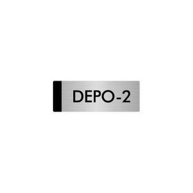 Özarslan Dizayn Departman Kapı İsimliği Depo 5x20 cm Gümüş Renk Metal Yönlendirme Levhası