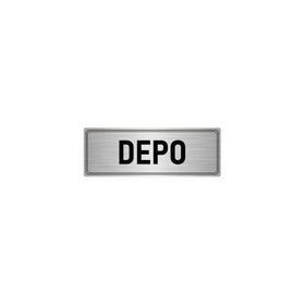 Özarslan Dizayn Departman Kapı İsimliği Depo 7x20 cm Gümüş Renk Metal Yönlendirme Levhası