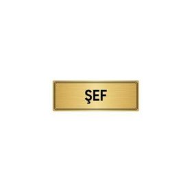 Özarslan Dizayn Departman Kapı İsimliği Depo Şefi 10x20 cm Altın Renk Metal Yönlendirme Levhası