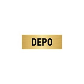 Özarslan Dizayn Departman Kapı İsimliği Depo Şefi 10x20 cm Altın Renk Metal Yönlendirme Levhası