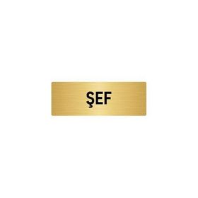 Özarslan Dizayn Departman Kapı İsimliği Depo Şefi 5x20 cm Altın Renk Metal Yönlendirme Levhası