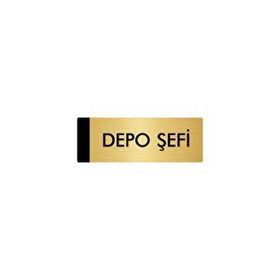 Özarslan Dizayn Departman Kapı İsimliği Depo Şefi 5x20 cm Altın Renk Metal Yönlendirme Levhası