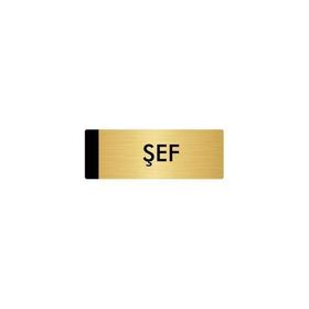 Özarslan Dizayn Departman Kapı İsimliği Depo Şefi 5x20 cm Altın Renk Metal Yönlendirme Levhası