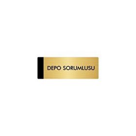Özarslan Dizayn Departman Kapı İsimliği Depo Sorumlusu 10x20 cm Altın Renk Metal Yönlendirme Levhası