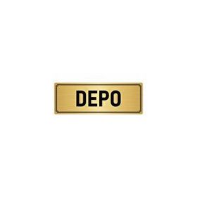 Özarslan Dizayn Departman Kapı İsimliği Depo Sorumlusu 5x20 cm Altın Renk Metal Yönlendirme Levhası