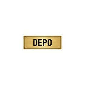 Özarslan Dizayn Departman Kapı İsimliği Depo Sorumlusu 5x20 cm Altın Renk Metal Yönlendirme Levhası
