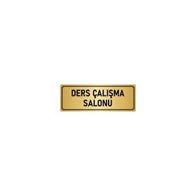 Özarslan Dizayn Departman Kapı İsimliği Ders Çalışma Odası 10x20 cm Altın Renk Metal Yönlendirme Levhası