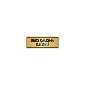 Özarslan Dizayn Departman Kapı İsimliği Ders Çalışma Odası 7x20 cm Altın Renk Metal Yönlendirme Levhası