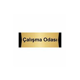 Özarslan Dizayn Departman Kapı İsimliği Ders Çalışma Odası 7x20 cm Altın Renk Metal Yönlendirme Levhası