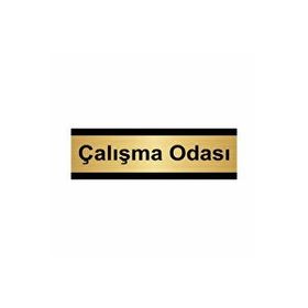 Özarslan Dizayn Departman Kapı İsimliği Ders Çalışma Odası 7x20 cm Altın Renk Metal Yönlendirme Levhası