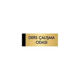 Özarslan Dizayn Departman Kapı İsimliği Ders Çalışma Odası 7x20 cm Altın Renk Metal Yönlendirme Levhası
