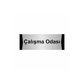 Özarslan Dizayn Departman Kapı İsimliği Ders Çalışma Odası 7x20 cm Gümüş Renk Metal Yönlendirme Levhası