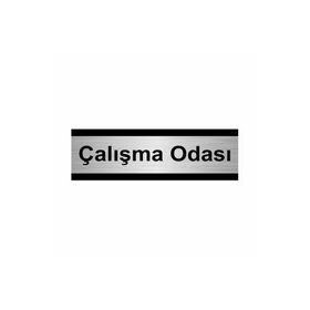 Özarslan Dizayn Departman Kapı İsimliği Ders Çalışma Odası 7x20 cm Gümüş Renk Metal Yönlendirme Levhası
