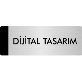 Özarslan Dizayn Departman Kapı İsimliği Dijital Tasarım 5x20 cm Gümüş Renk Metal Yönlendirme Levhası