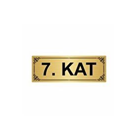 Özarslan Dizayn Departman Kapı İsimliği Dikkat Yüksek Basamak 7x20 cm Altın Renk Metal Yönlendirme Levhası