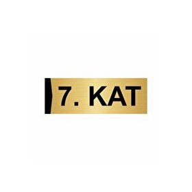 Özarslan Dizayn Departman Kapı İsimliği Dikkat Yüksek Basamak 7x20 cm Altın Renk Metal Yönlendirme Levhası