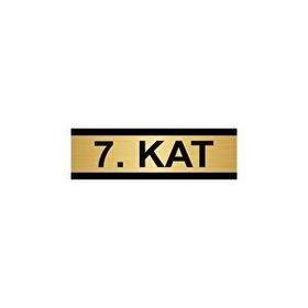 Özarslan Dizayn Departman Kapı İsimliği Dikkat Yüksek Basamak 7x20 cm Altın Renk Metal Yönlendirme Levhası