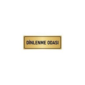 Özarslan Dizayn Departman Kapı İsimliği Dinlenme Odası 10x20 cm Altın Renk Metal Yönlendirme Levhası