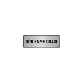Özarslan Dizayn Departman Kapı İsimliği Dinlenme Odası 10x20 cm Gümüş Renk Metal Yönlendirme Levhası