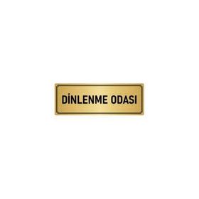 Özarslan Dizayn Departman Kapı İsimliği Dinlenme Odası 5x20 cm Altın Renk Metal Yönlendirme Levhası