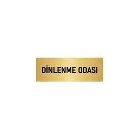 Özarslan Dizayn Departman Kapı İsimliği Dinlenme Odası 5x20 cm Altın Renk Metal Yönlendirme Levhası
