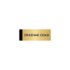 Özarslan Dizayn Departman Kapı İsimliği Dinlenme Odası 5x20 cm Altın Renk Metal Yönlendirme Levhası