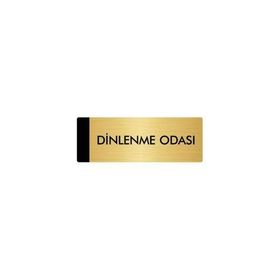 Özarslan Dizayn Departman Kapı İsimliği Dinlenme Odası 5x20 cm Altın Renk Metal Yönlendirme Levhası