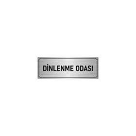 Özarslan Dizayn Departman Kapı İsimliği Dinlenme Odası 5x20 cm Gümüş Renk Metal Yönlendirme Levhası