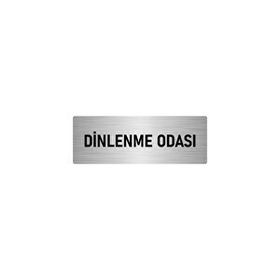 Özarslan Dizayn Departman Kapı İsimliği Dinlenme Odası 5x20 cm Gümüş Renk Metal Yönlendirme Levhası