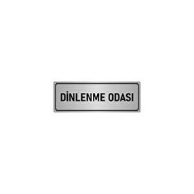 Özarslan Dizayn Departman Kapı İsimliği Dinlenme Odası 5x20 cm Gümüş Renk Metal Yönlendirme Levhası