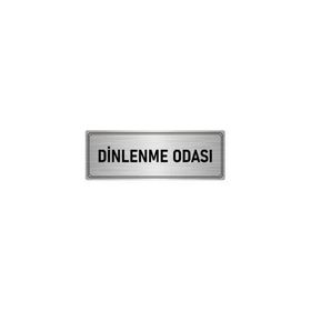 Özarslan Dizayn Departman Kapı İsimliği Dinlenme Odası 7x20 cm Gümüş Renk Metal Yönlendirme Levhası