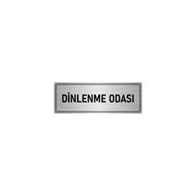 Özarslan Dizayn Departman Kapı İsimliği Dinlenme Odası 7x20 cm Gümüş Renk Metal Yönlendirme Levhası