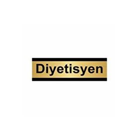 Özarslan Dizayn Departman Kapı İsimliği Diyetisyen 5x20 cm Altın Renk Metal Yönlendirme Levhası