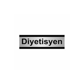 Özarslan Dizayn Departman Kapı İsimliği Diyetisyen 5x20 cm Gümüş Renk Metal Yönlendirme Levhası