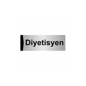 Özarslan Dizayn Departman Kapı İsimliği Diyetisyen 5x20 cm Gümüş Renk Metal Yönlendirme Levhası