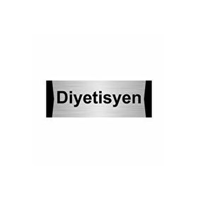 Özarslan Dizayn Departman Kapı İsimliği Diyetisyen 5x20 cm Gümüş Renk Metal Yönlendirme Levhası