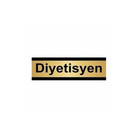 Özarslan Dizayn Departman Kapı İsimliği Diyetisyen 7x20 cm Altın Renk Metal Yönlendirme Levhası