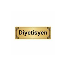 Özarslan Dizayn Departman Kapı İsimliği Diyetisyen 7x20 cm Altın Renk Metal Yönlendirme Levhası