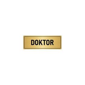 Özarslan Dizayn Departman Kapı İsimliği Doktor Odası 10x20 cm Altın Renk Metal Yönlendirme Levhası