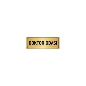 Özarslan Dizayn Departman Kapı İsimliği Doktor Odası 10x20 cm Altın Renk Metal Yönlendirme Levhası