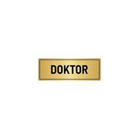 Özarslan Dizayn Departman Kapı İsimliği Doktor Odası 10x20 cm Altın Renk Metal Yönlendirme Levhası