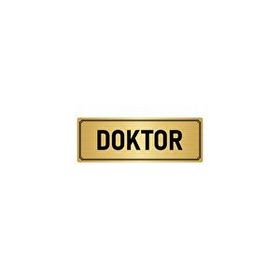 Özarslan Dizayn Departman Kapı İsimliği Doktor Odası 10x20 cm Altın Renk Metal Yönlendirme Levhası
