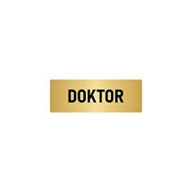 Özarslan Dizayn Departman Kapı İsimliği Doktor Odası 10x20 cm Altın Renk Metal Yönlendirme Levhası