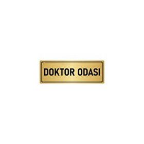 Özarslan Dizayn Departman Kapı İsimliği Doktor Odası 10x20 cm Altın Renk Metal Yönlendirme Levhası