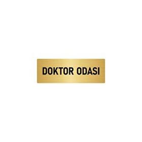 Özarslan Dizayn Departman Kapı İsimliği Doktor Odası 10x20 cm Altın Renk Metal Yönlendirme Levhası