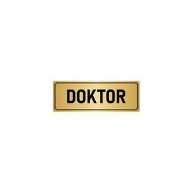 Özarslan Dizayn Departman Kapı İsimliği Doktor Odası 5x20 cm Altın Renk Metal Yönlendirme Levhası