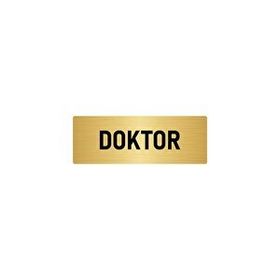 Özarslan Dizayn Departman Kapı İsimliği Doktor Odası 5x20 cm Altın Renk Metal Yönlendirme Levhası