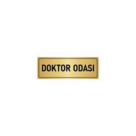 Özarslan Dizayn Departman Kapı İsimliği Doktor Odası 5x20 cm Altın Renk Metal Yönlendirme Levhası