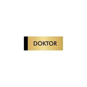 Özarslan Dizayn Departman Kapı İsimliği Doktor Odası 5x20 cm Altın Renk Metal Yönlendirme Levhası