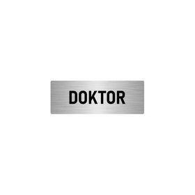 Özarslan Dizayn Departman Kapı İsimliği Doktor Odası 5x20 cm Gümüş Renk Metal Yönlendirme Levhası